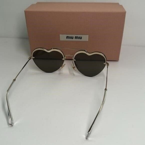 New - Miu Miu™ Core Collection MU 62US ZVN1C0 58 - Pale Gold - Picture 3 of 14